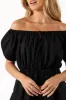 Destiny Off Shoulder Romper - Black sold by Petal & Pup