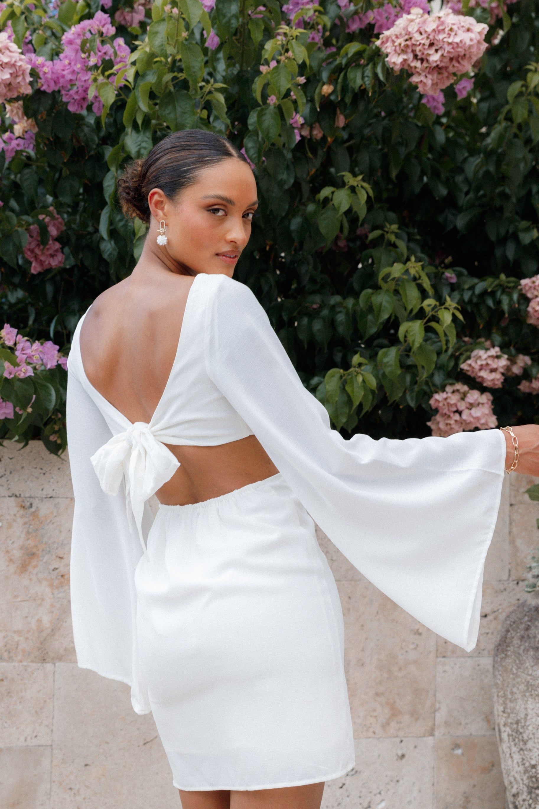 Vera Mini Dress - White sold by Petal & Pup