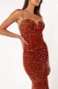 Kailee Sequin Midi Dress - Gold sold by Petal & Pup
