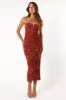 Kailee Sequin Midi Dress - Gold sold by Petal & Pup