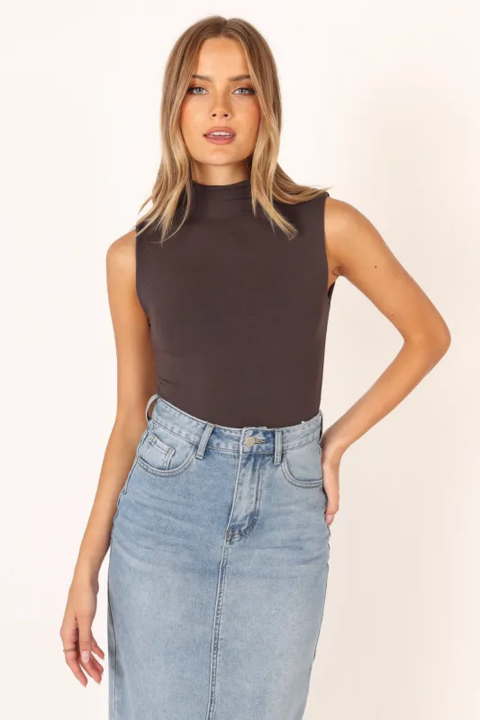 Hannah Bodysuit - Charcoal sold by Petal & Pup