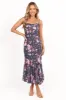 Ashton Midi Dress - Steel Gray Floral sold by Petal & Pup