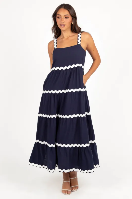 Louisa Maxi Dress - Navy sold by Petal & Pup