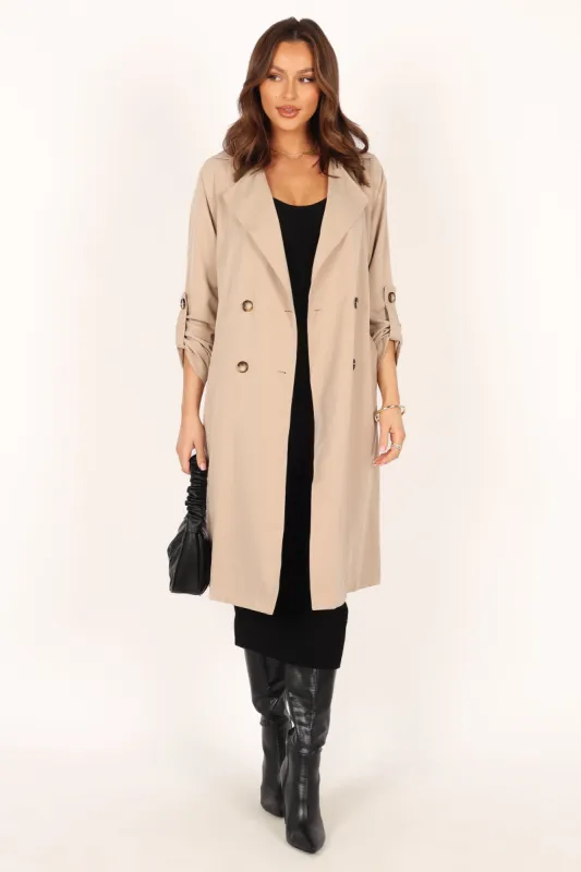 Montana Trench Coat - Beige sold by Petal & Pup
