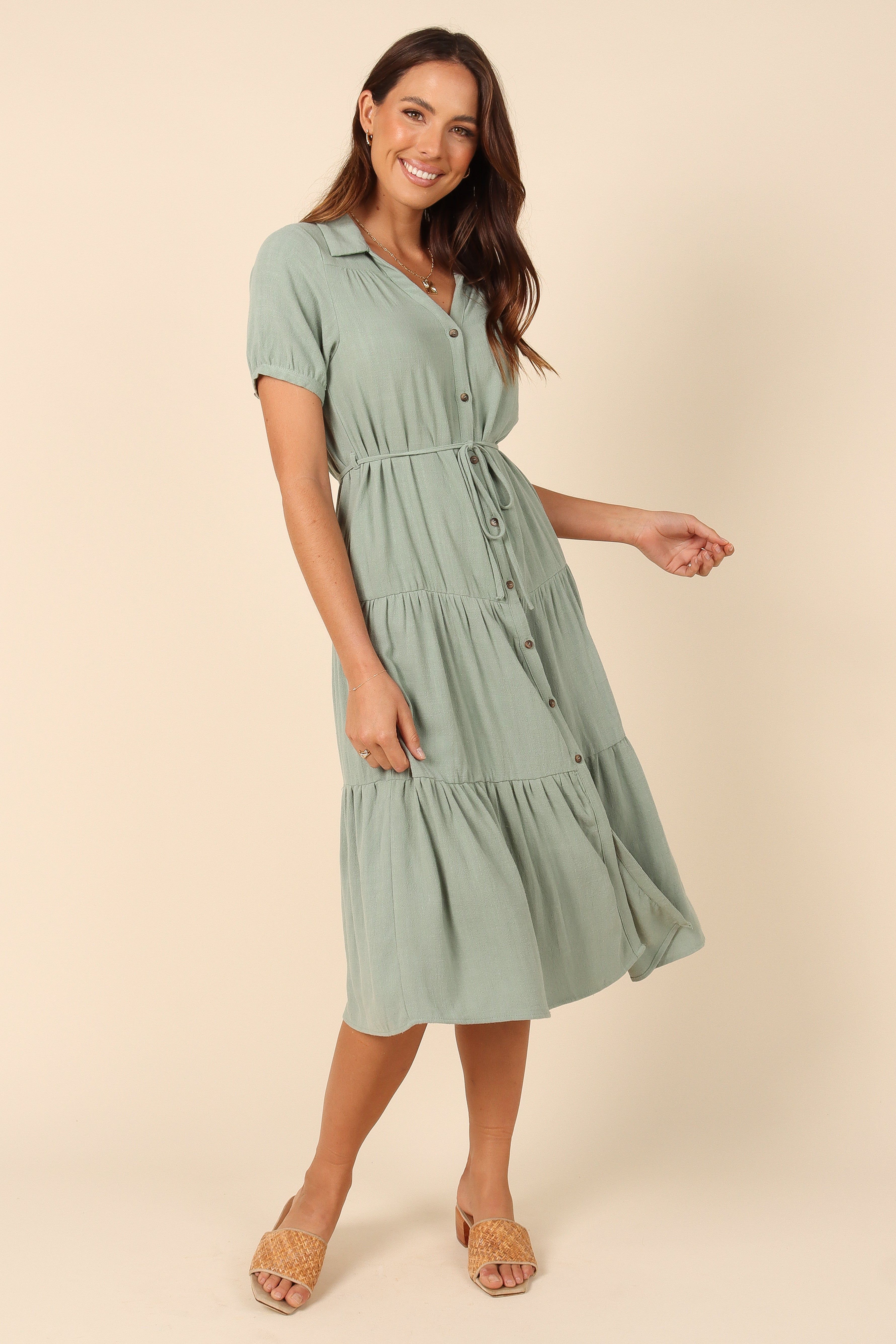 Adara Midi Dress - Sage sold by Petal & Pup product image thumbnail 6