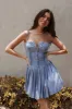 Ruby Mini Dress - Blue sold by Petal & Pup
