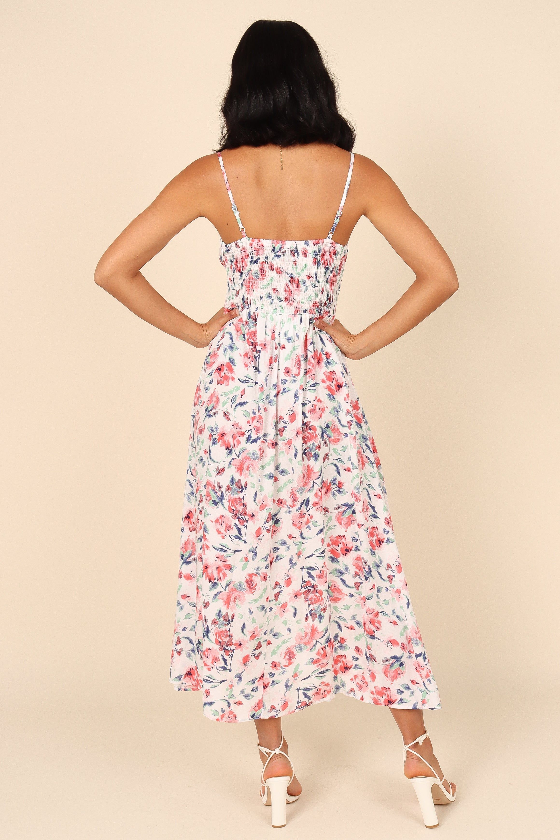 Andrea Floral Midi Dress - White sold by Petal & Pup product image thumbnail 5