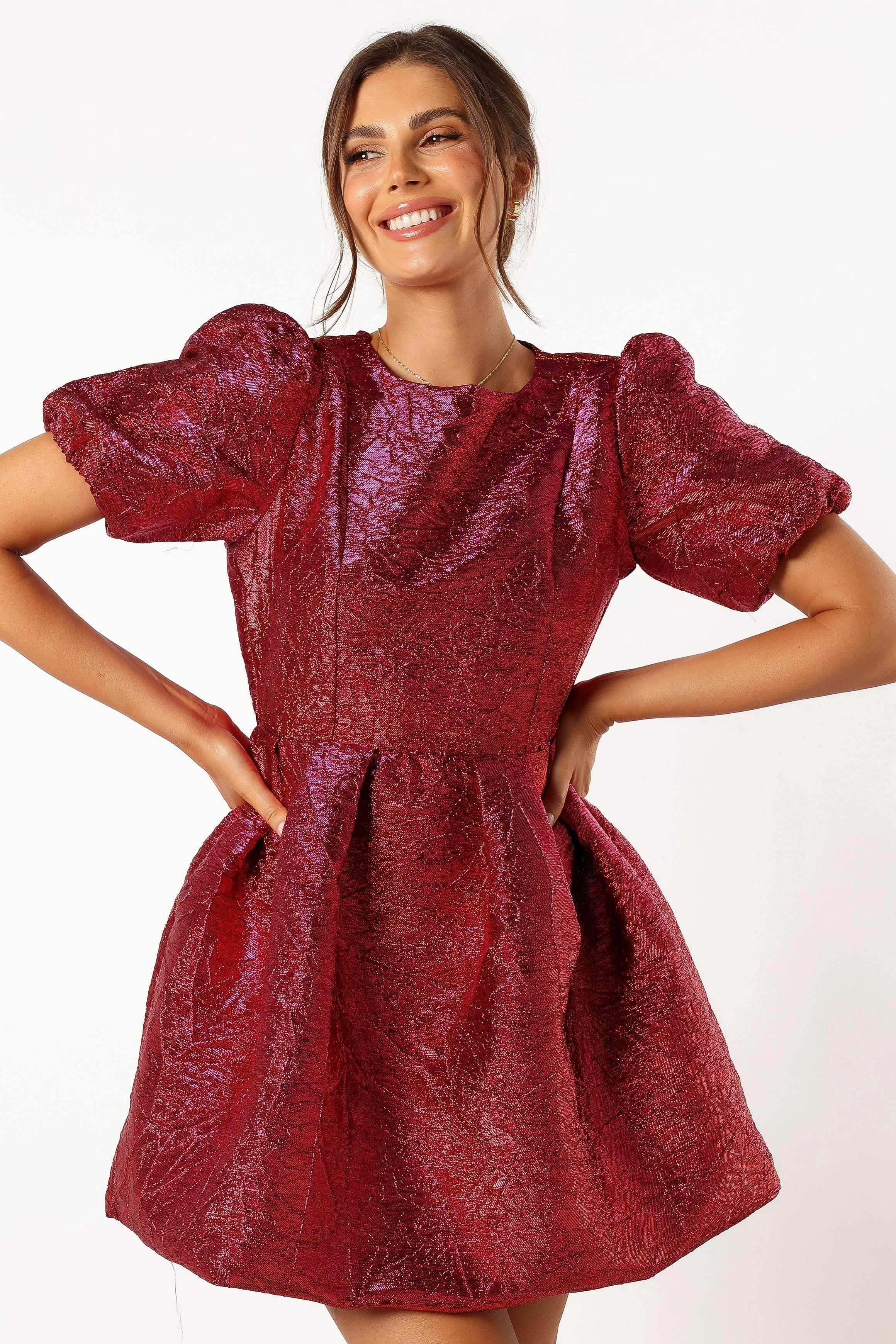 Jadore Mini Dress - Red Magenta sold by Petal & Pup product image thumbnail 4