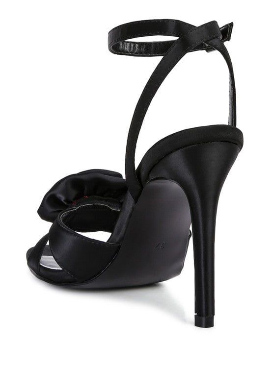 Rose Bow Satin Heels - Black sold by Petal & Pup product image thumbnail 3