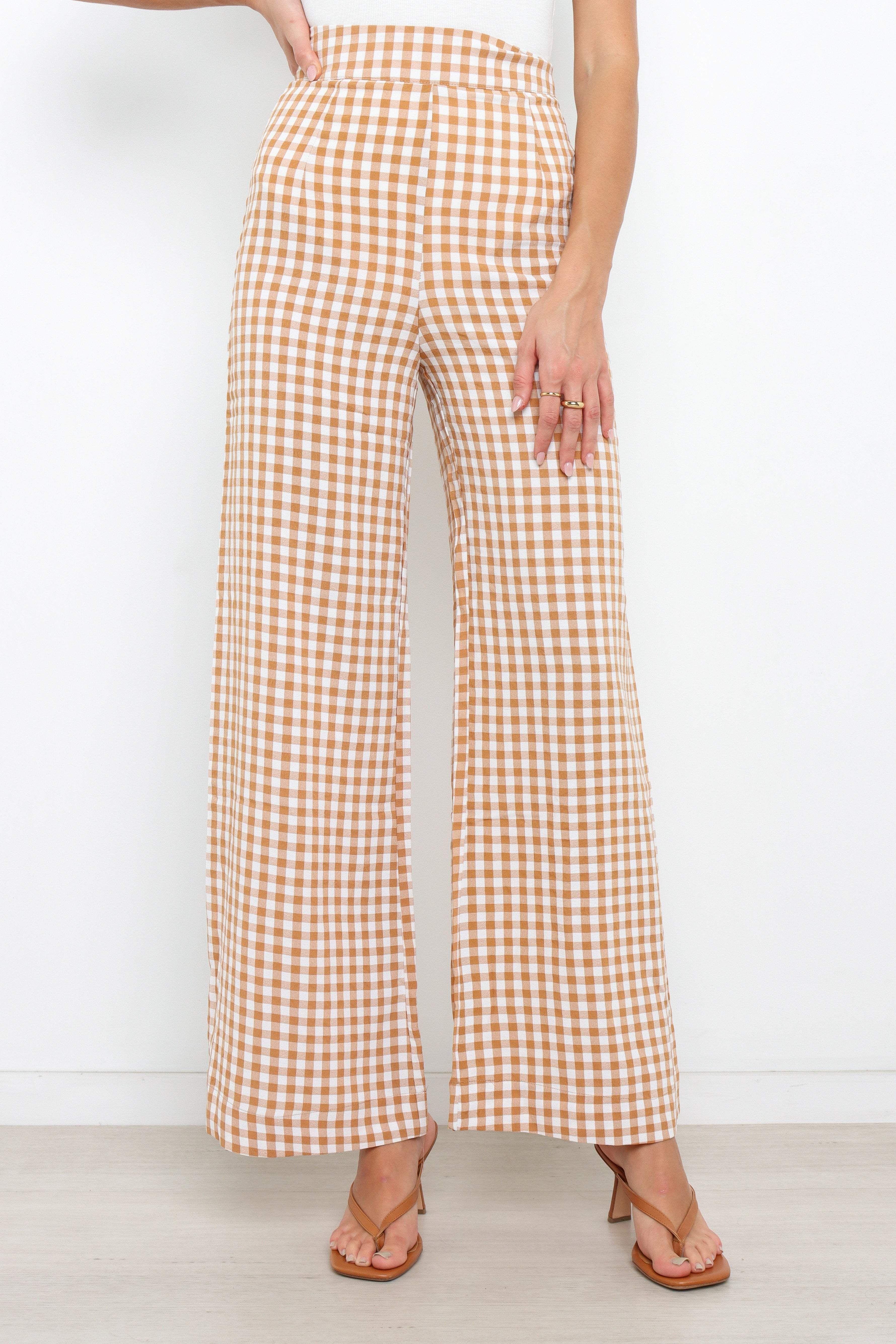 Gimmie Pants - Tan Gingham sold by Petal & Pup product image thumbnail 3