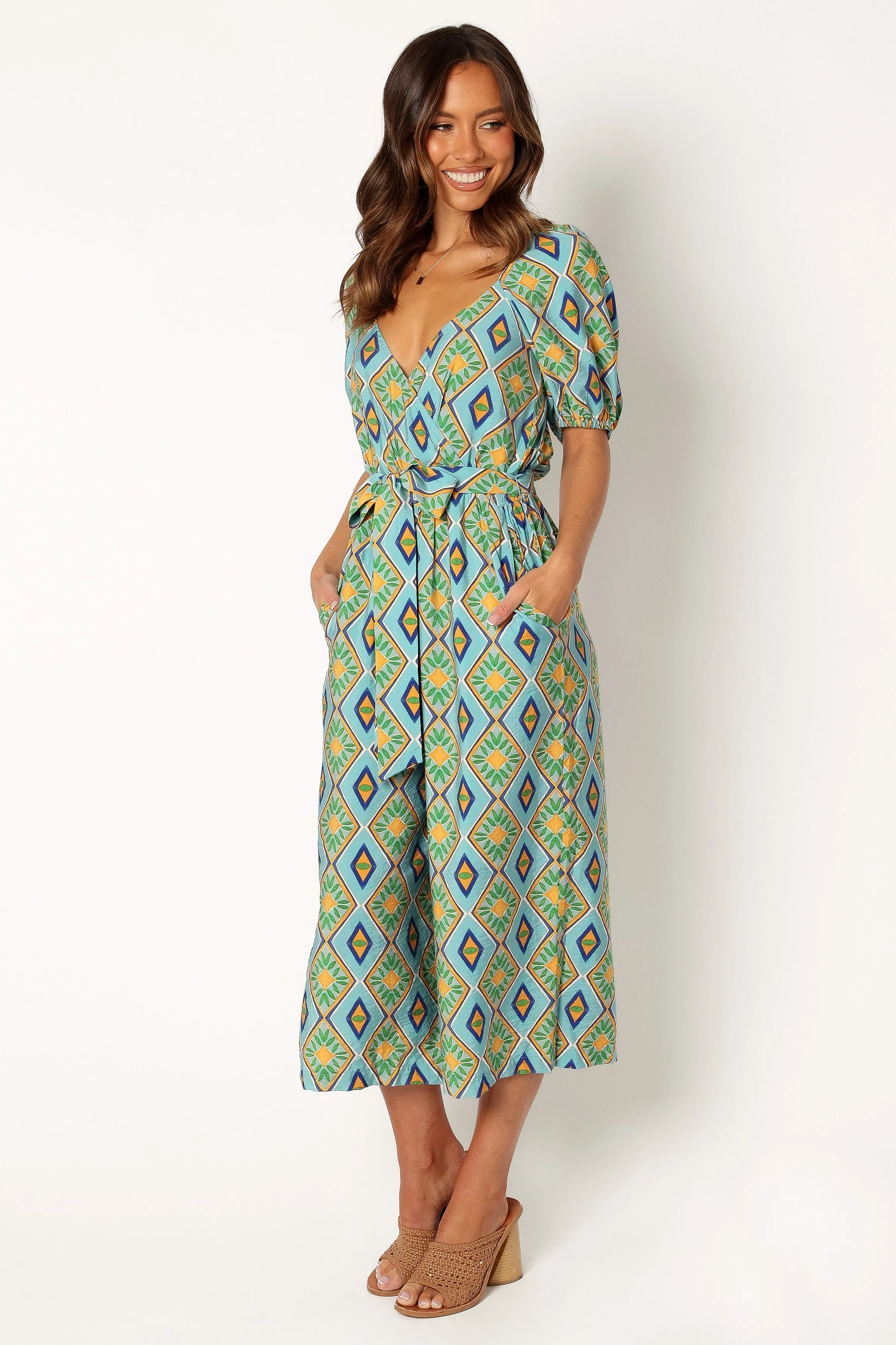 Hermione Wide Leg Jumpsuit - Blue sold by Petal & Pup product image thumbnail 2