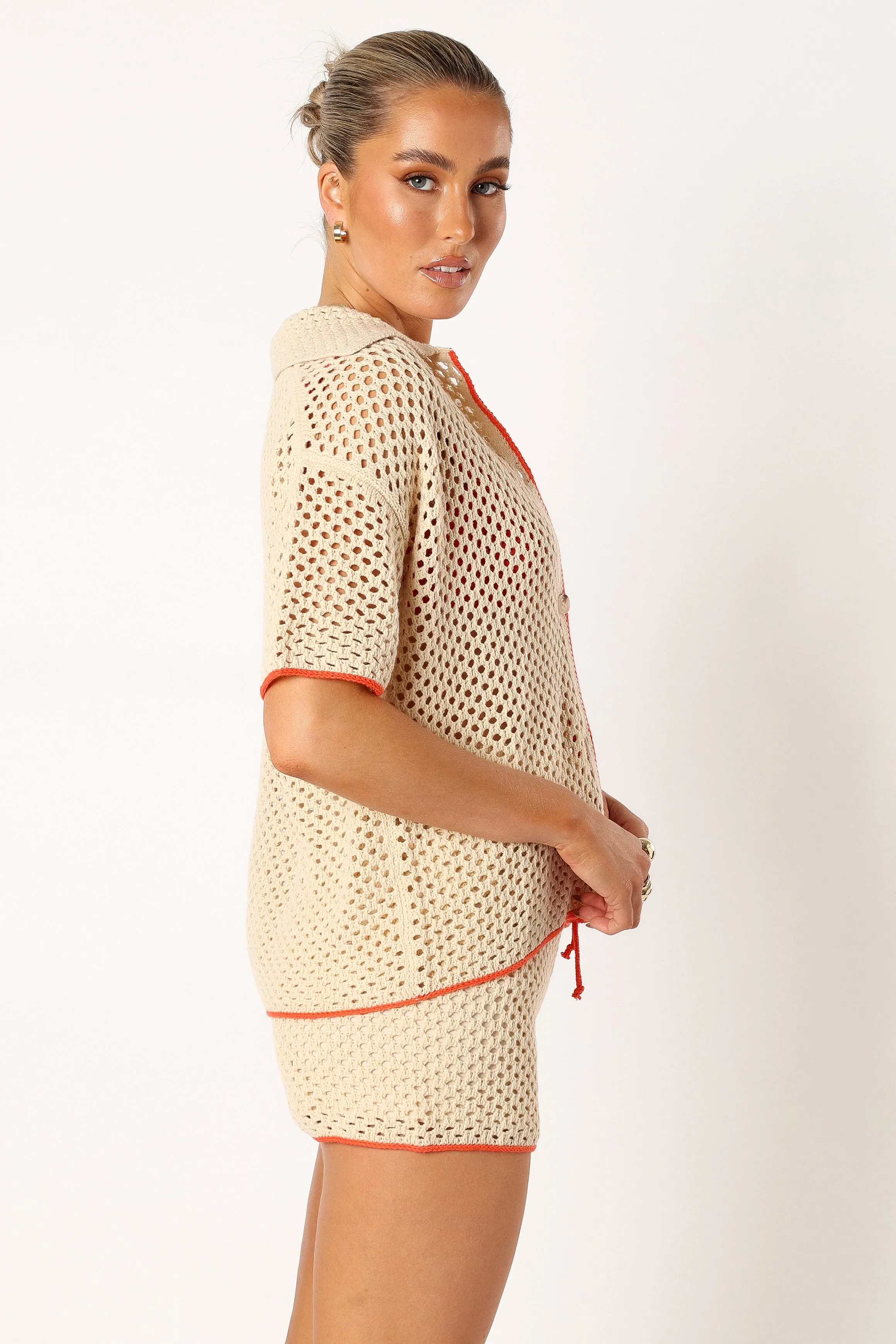 Val Knit Shirt - Beige sold by Petal & Pup product image thumbnail 4