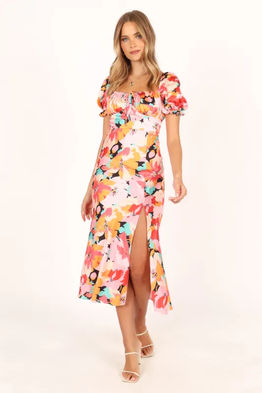 Posie Midi Dress - Pink Floral sold by Petal & Pup