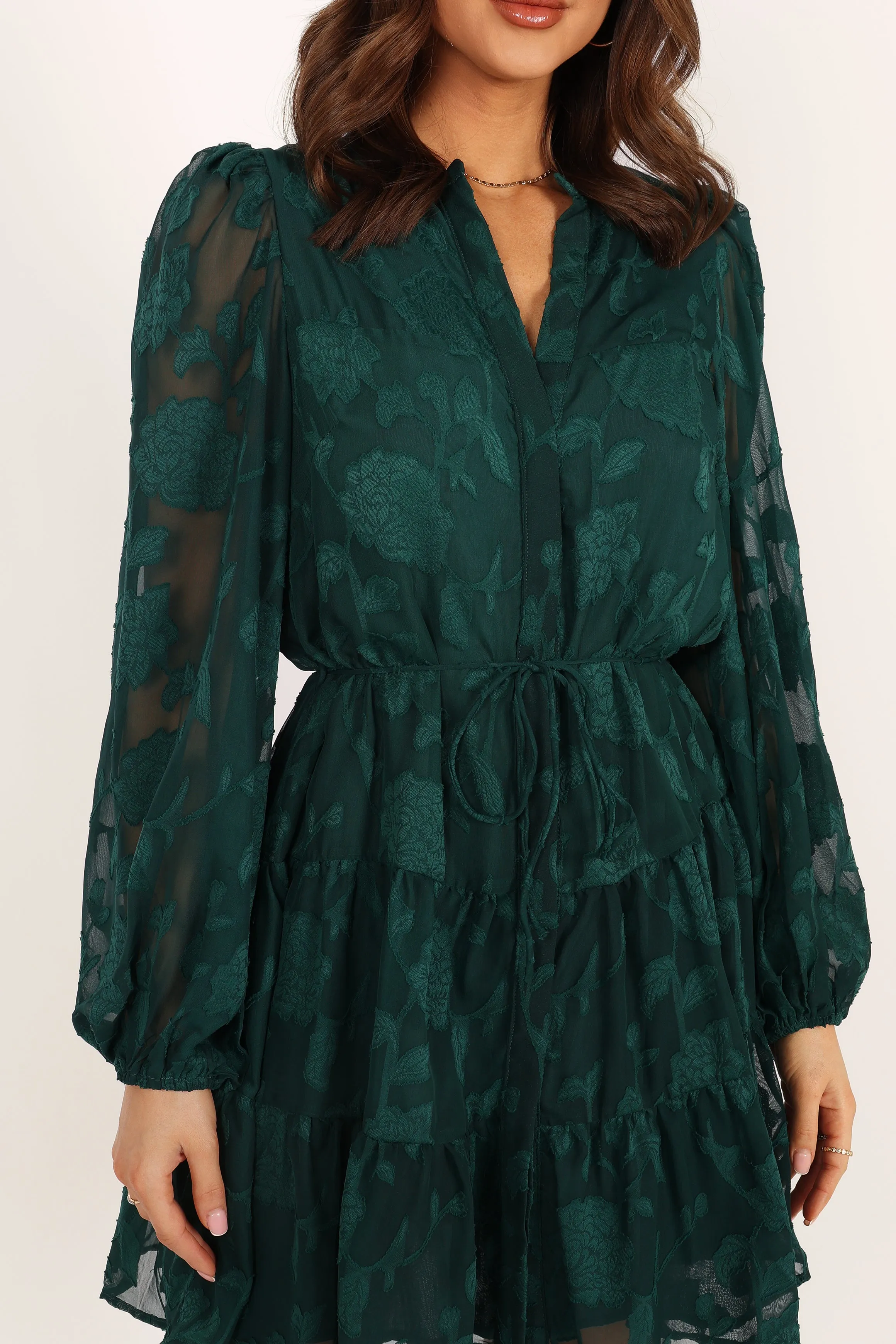 Monary Long Sleeve Mini Dress - Emerald sold by Petal & Pup product image thumbnail 3