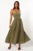 Kayt Strapless Dress - Olive Green sold by Petal & Pup