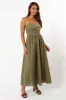 Kayt Strapless Dress - Olive Green sold by Petal & Pup