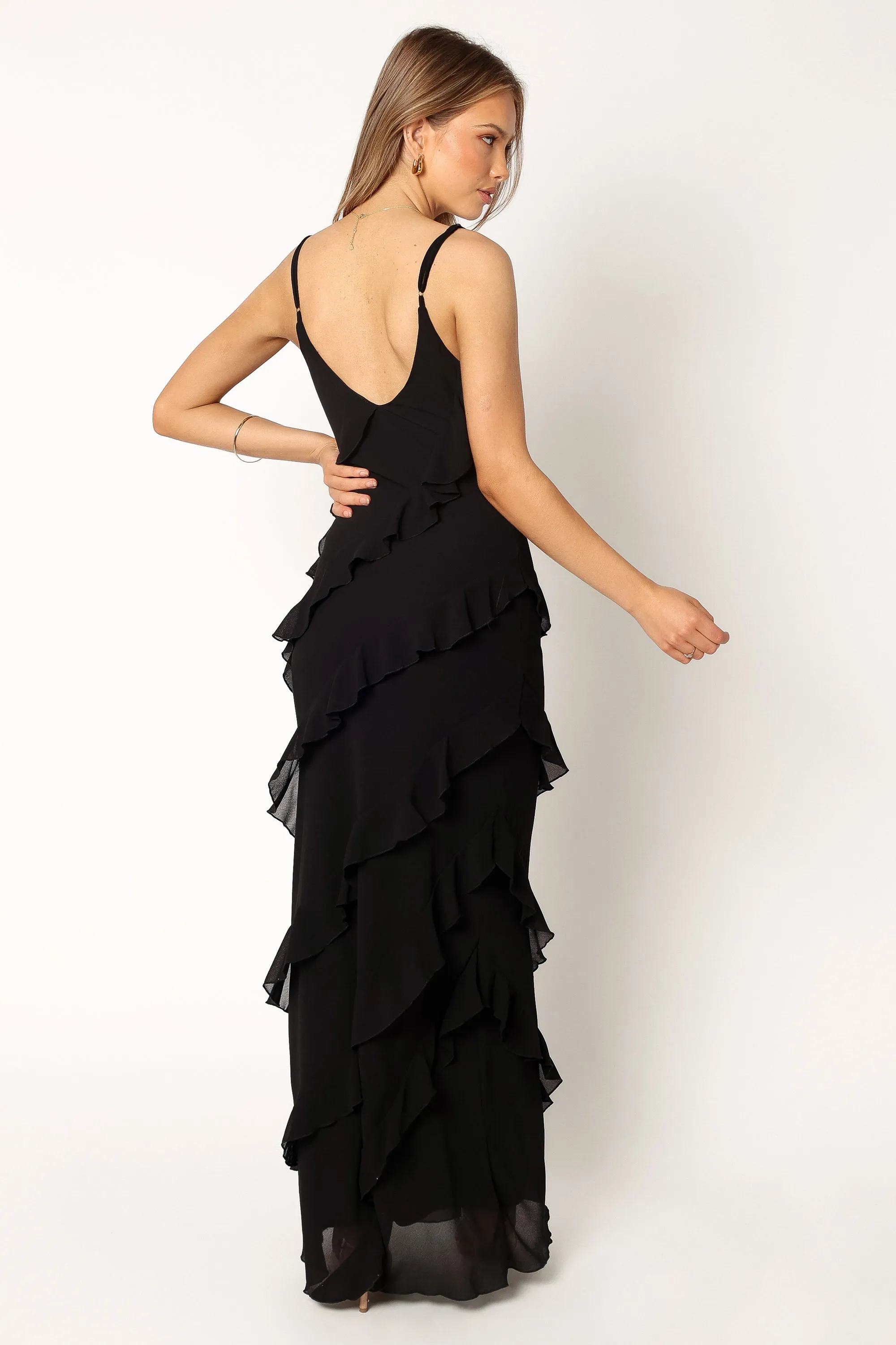 Ciao Ruffles Maxi Dress - Black sold by Petal & Pup product image thumbnail 2