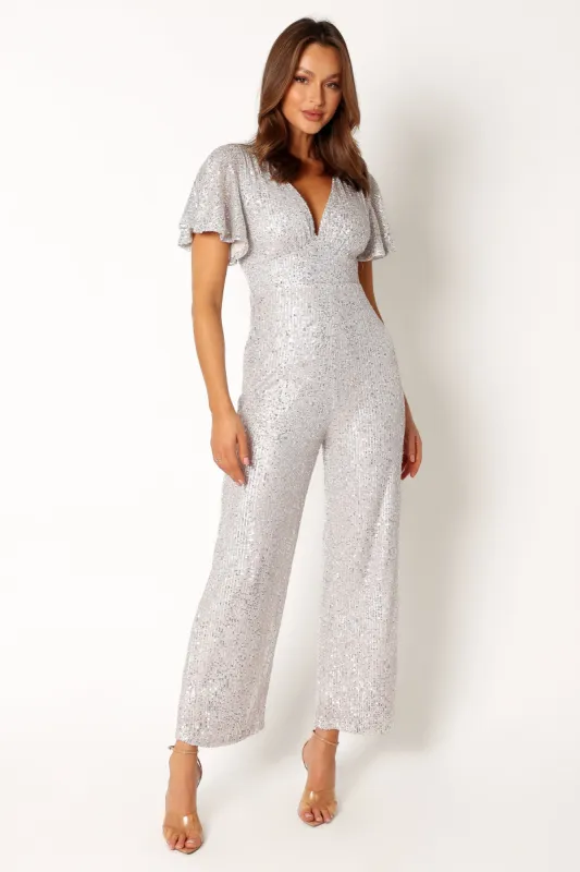 Kiran Jumpsuit - Silver sold by Petal & Pup