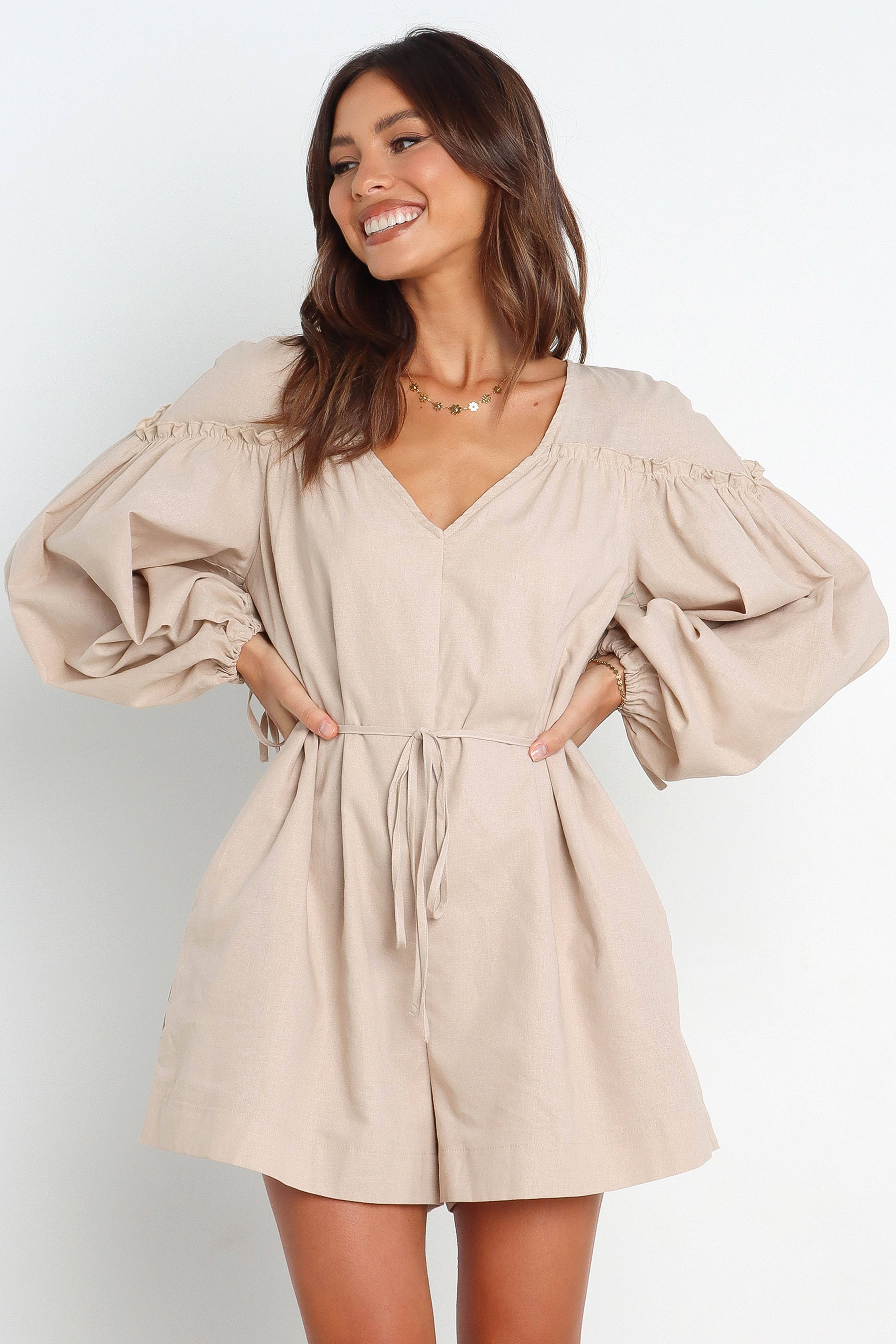 Eden Playsuit - Beige sold by Petal & Pup