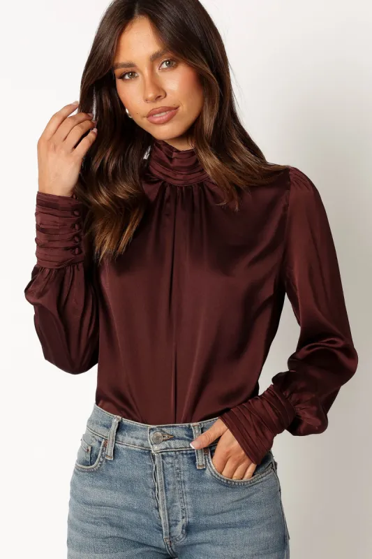Smith Blouse - Chocolate sold by Petal & Pup
