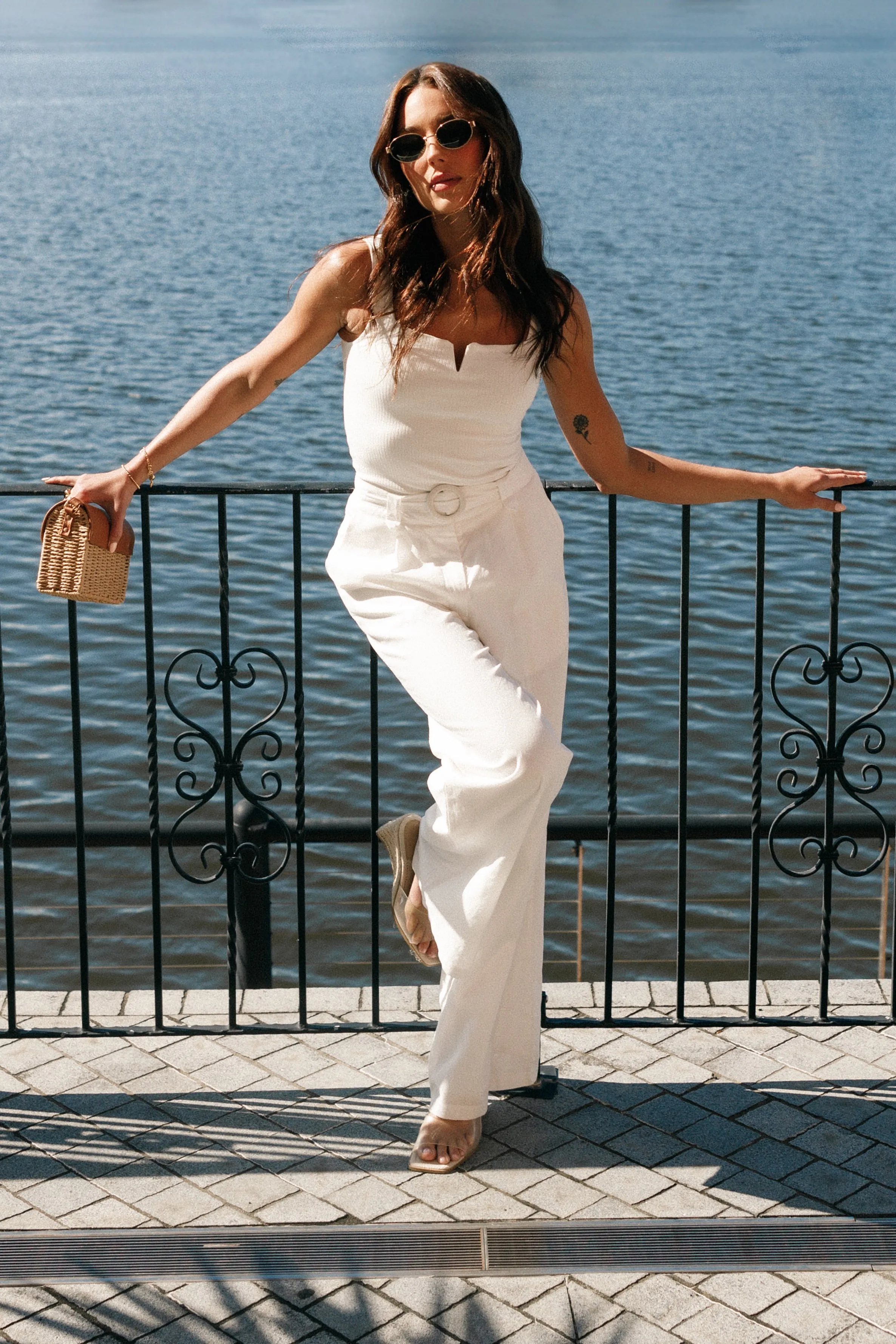 Mylia Pant - White sold by Petal & Pup