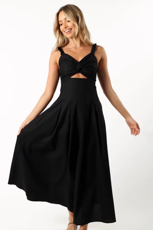Mellie Midi Dress - Black sold by Petal & Pup