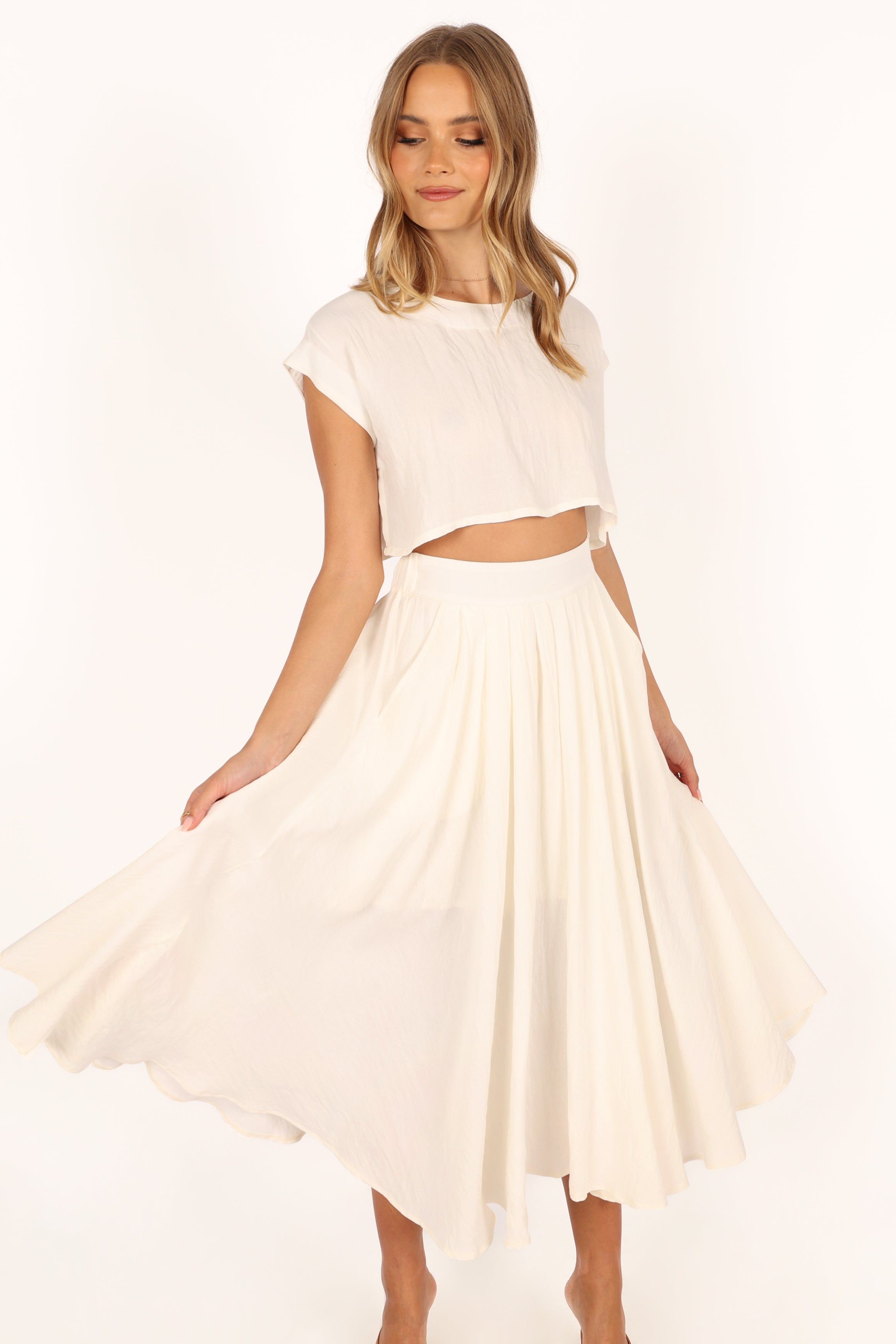 Bessie Two Piece Set - Cream sold by Petal & Pup