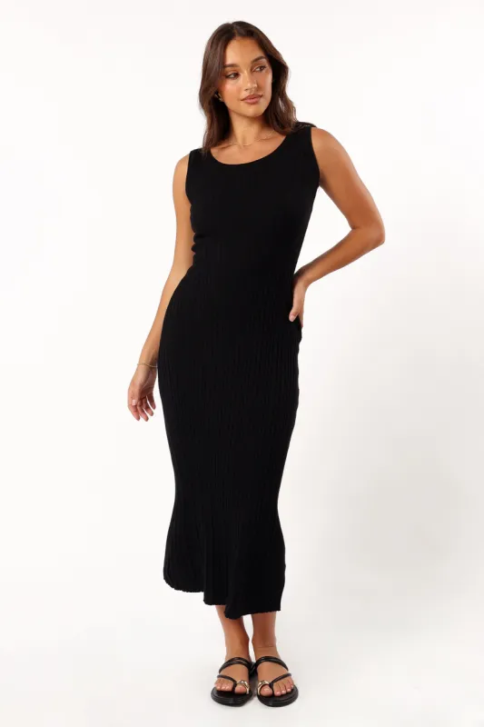Reign Maxi Knit Dress - Black sold by Petal & Pup