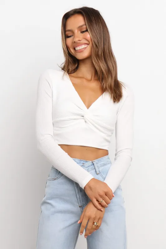 Riviera Top - White sold by Petal & Pup