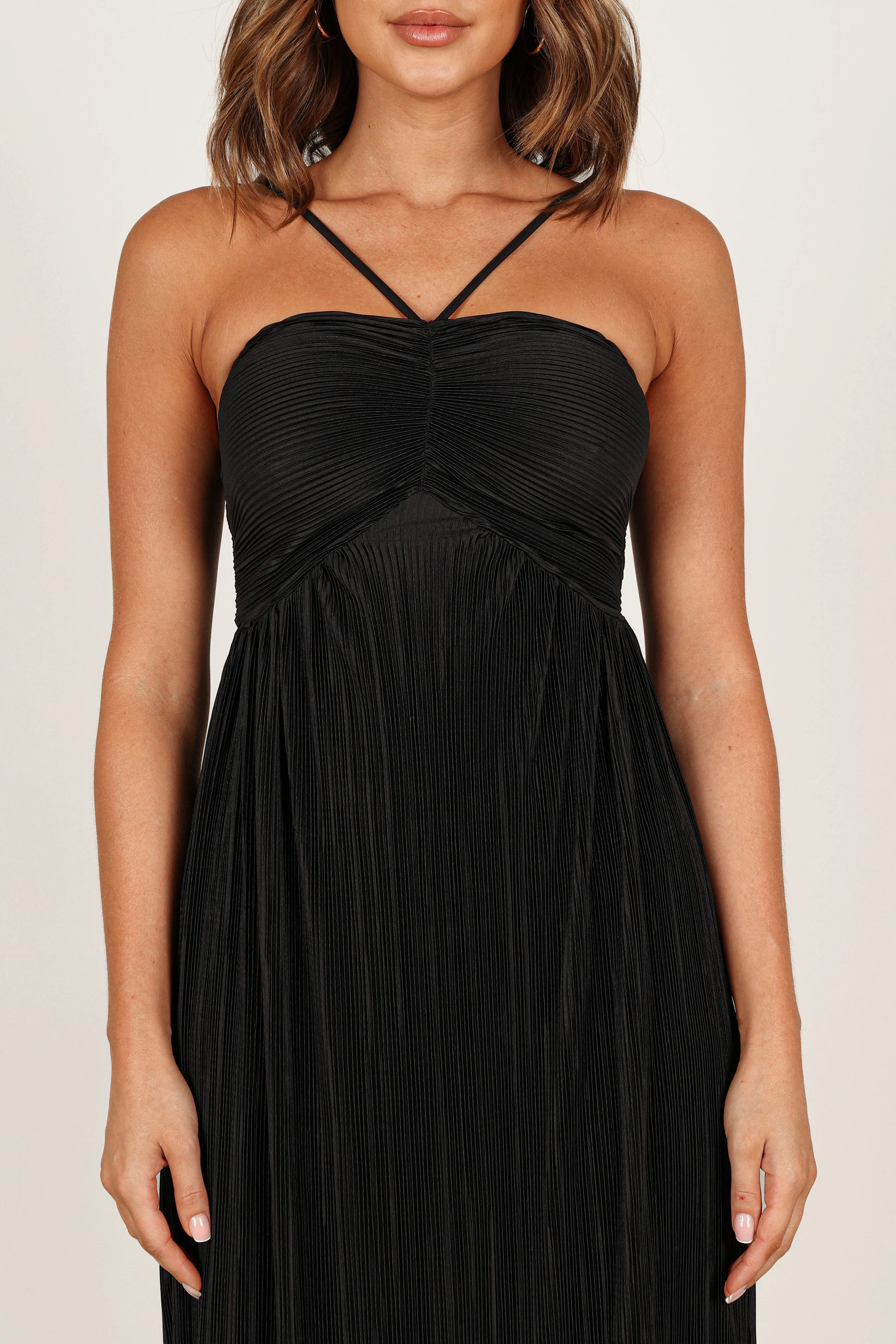 Polly Halterneck Maxi Dress - Black sold by Petal & Pup product image thumbnail 4