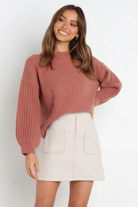 Overdrive Knit Sweater - Brown sold by Petal & Pup