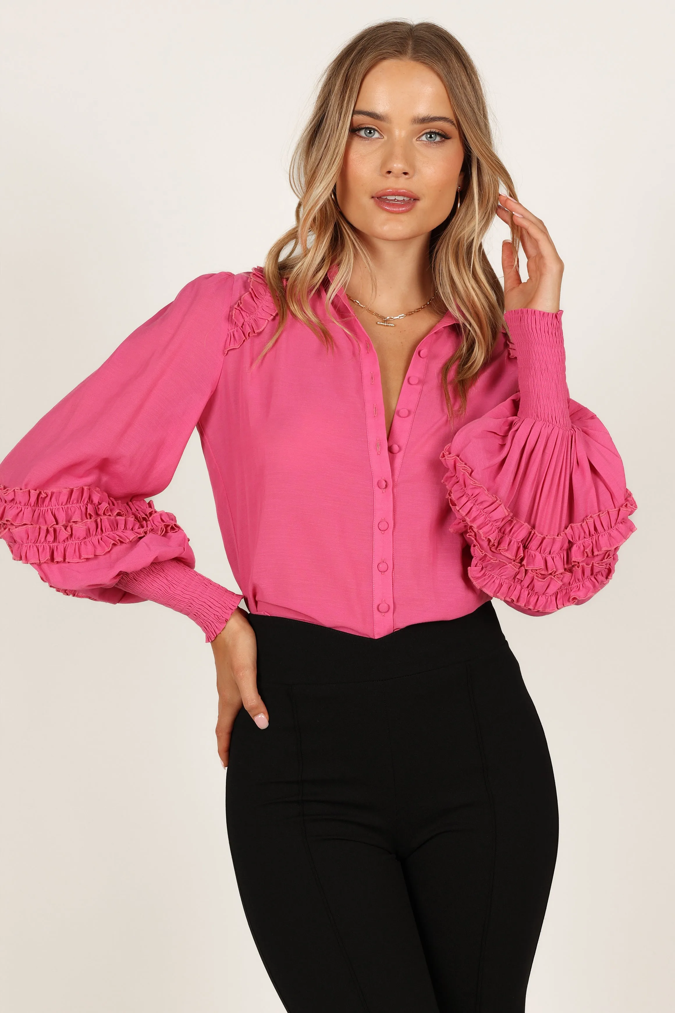 Bettina Shirt - Fuchsia sold by Petal & Pup product image thumbnail 3