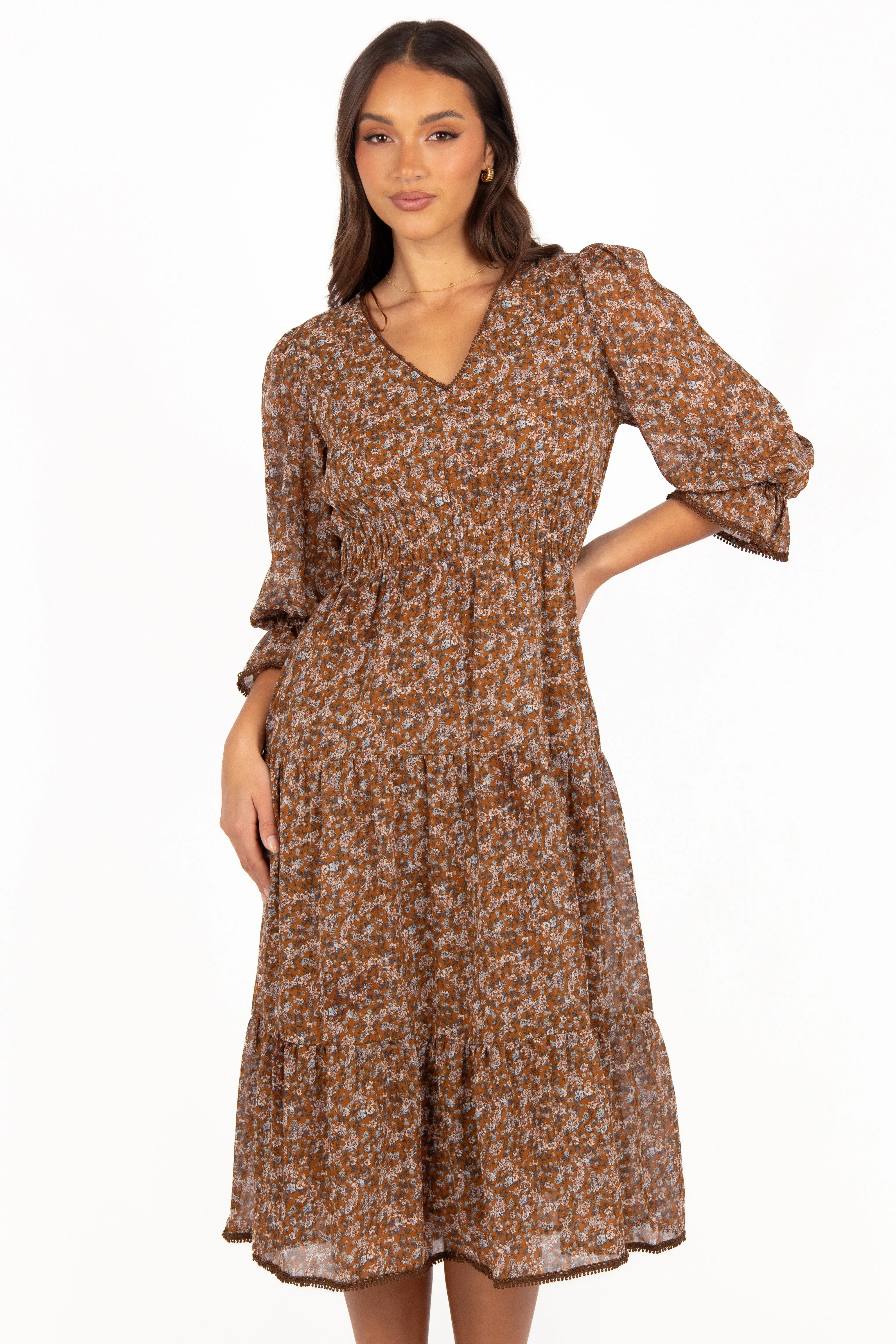 Simone Midi Dress - Camel sold by Petal & Pup product image thumbnail 3