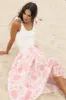 Miami Maxi Skirt - Pink Floral sold by Petal & Pup