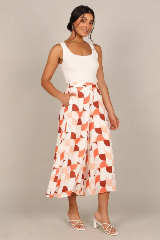 Cassandra High Waisted Pants - White Print sold by Petal & Pup