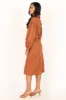 Coco Long Sleeve Midi Dress - Tan sold by Petal & Pup