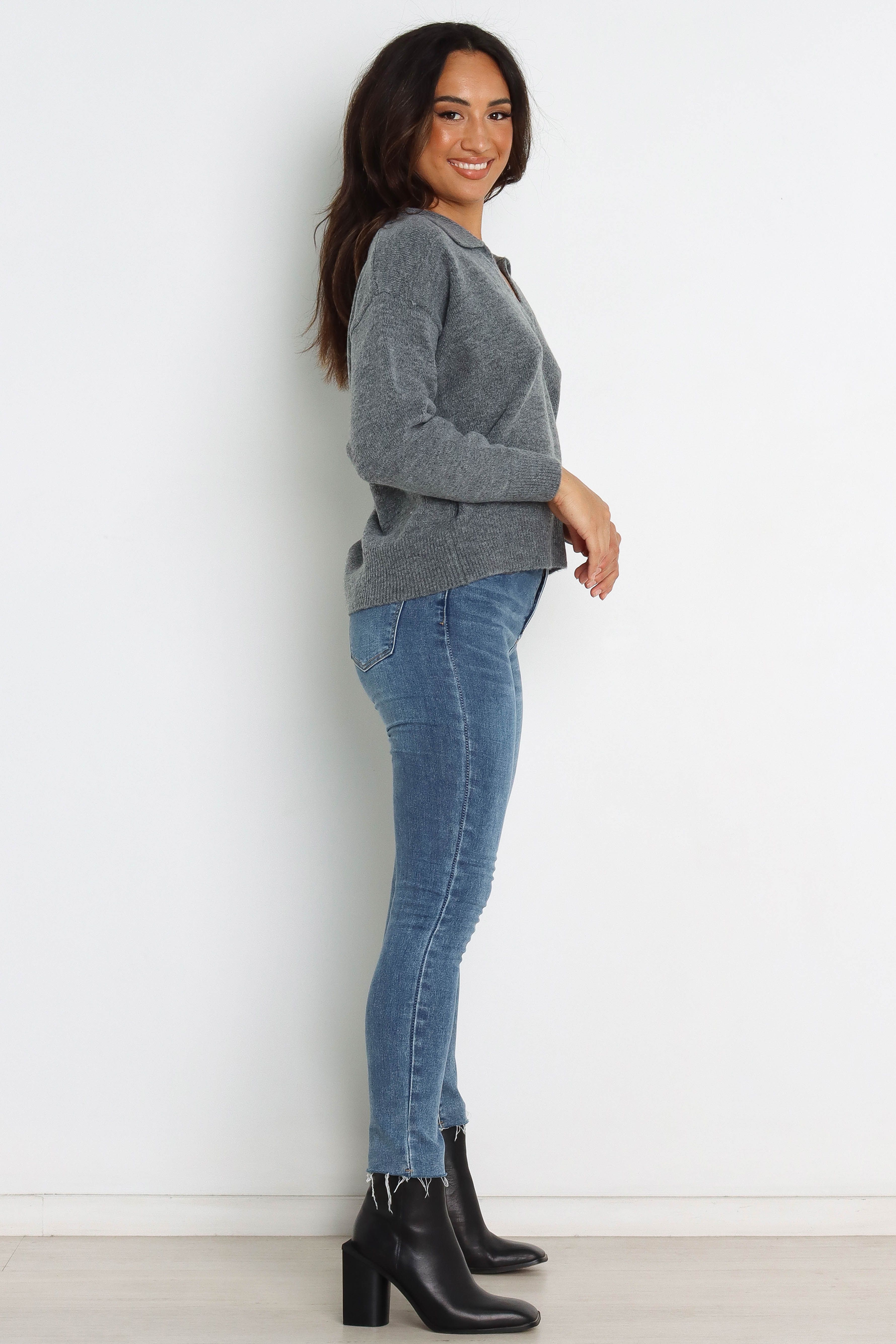 Maxine Knit Sweater - Grey sold by Petal & Pup product image thumbnail 4