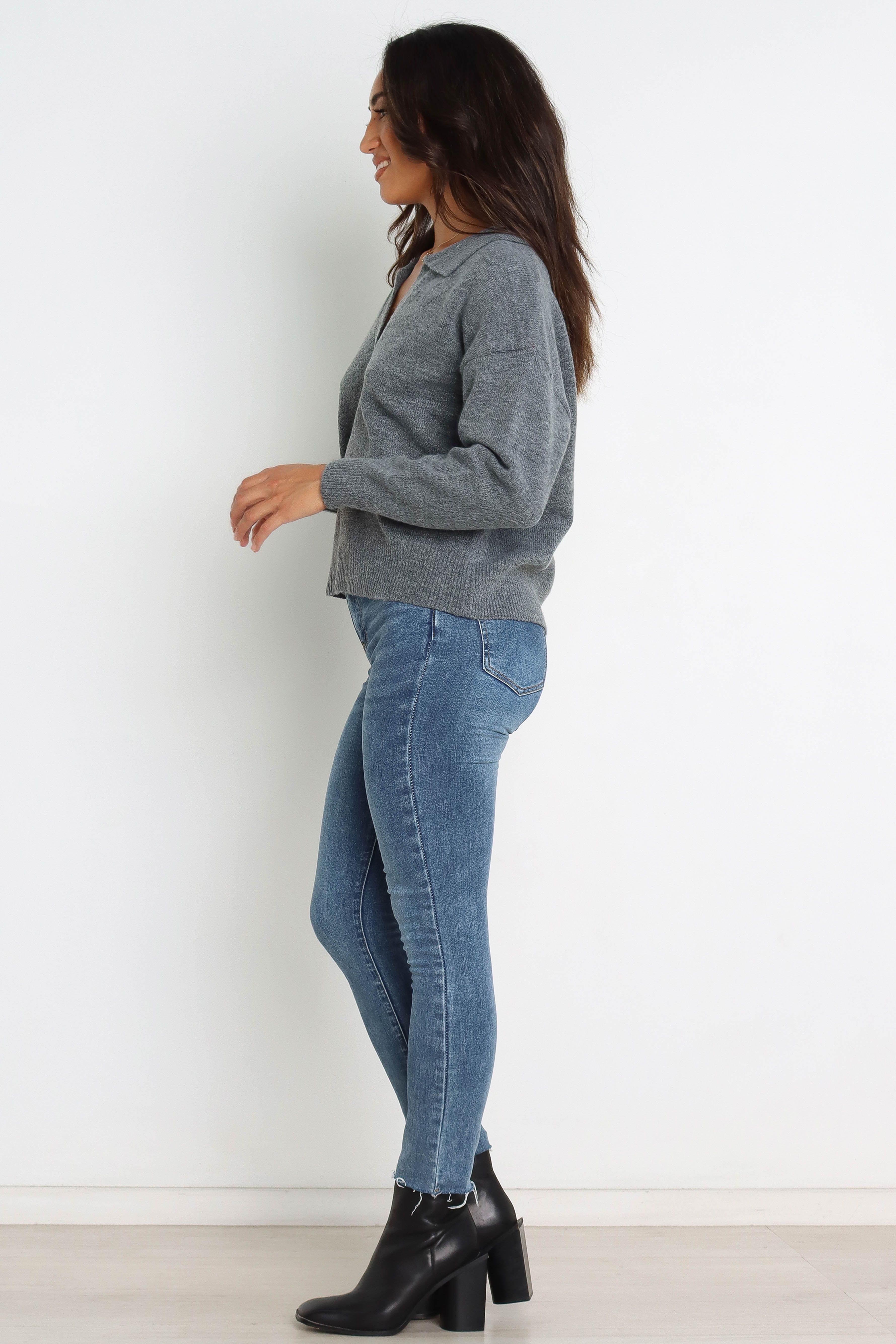 Maxine Knit Sweater - Grey sold by Petal & Pup product image thumbnail 5