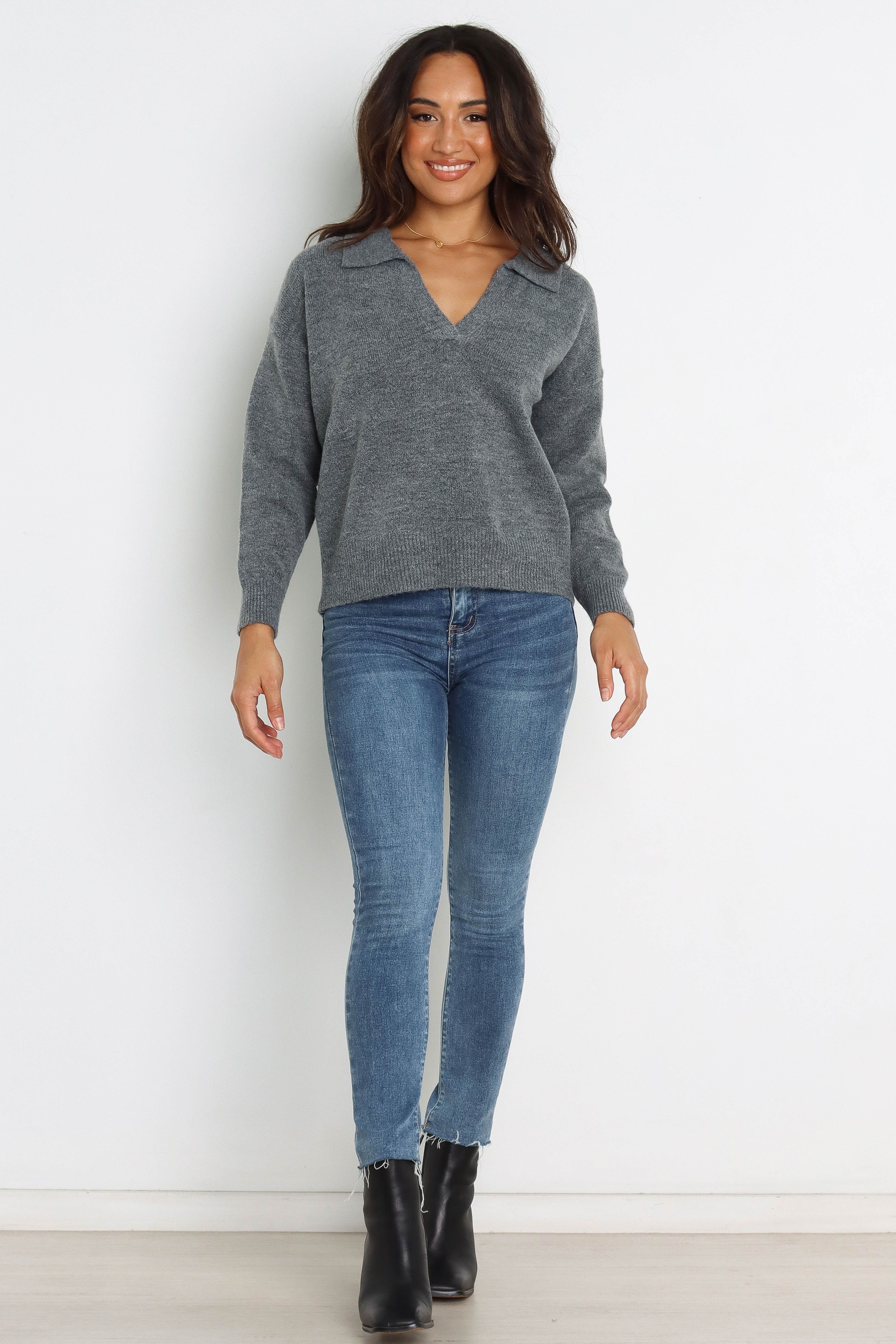 Maxine Knit Sweater - Grey sold by Petal & Pup product image thumbnail 9