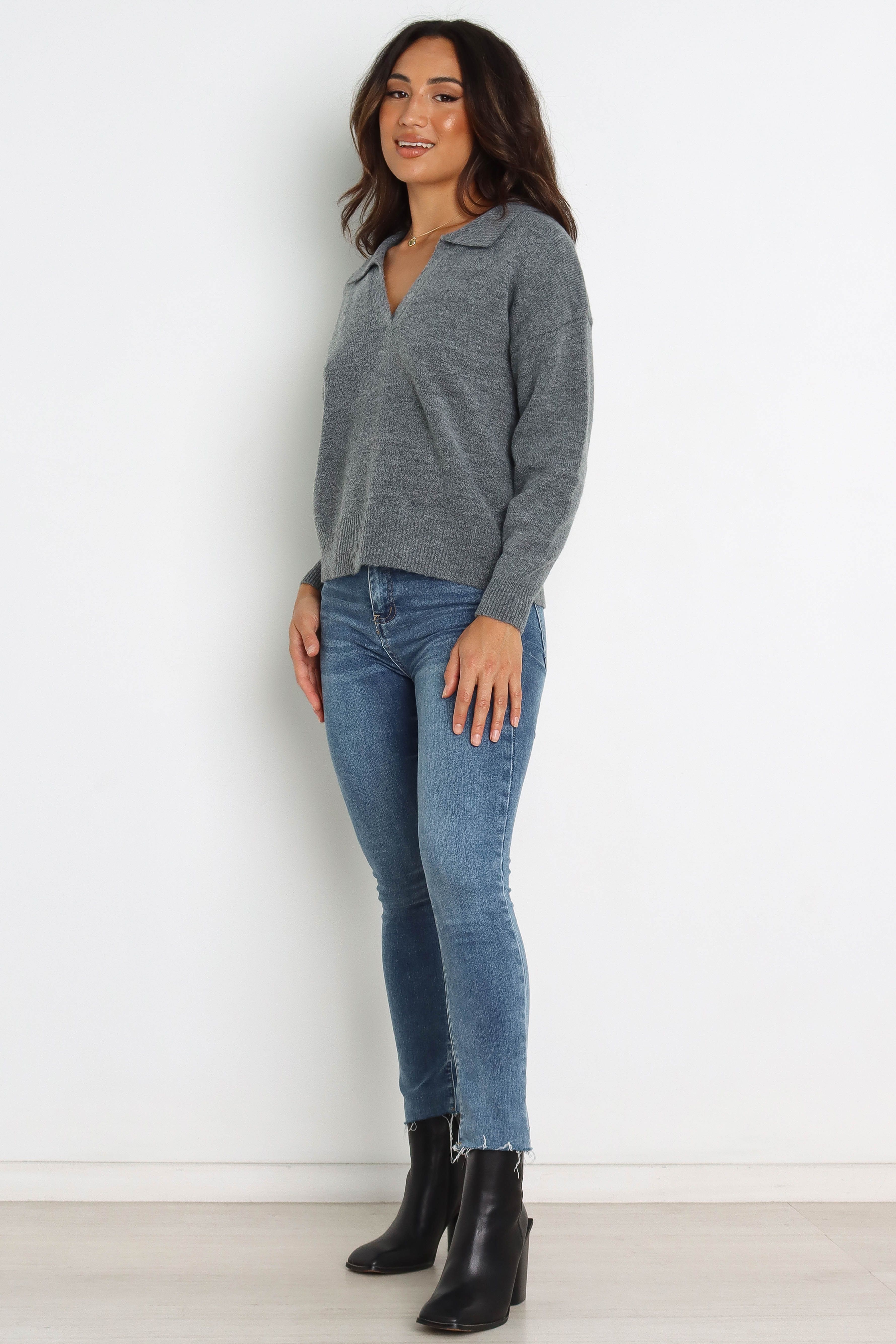 Maxine Knit Sweater - Grey sold by Petal & Pup product image thumbnail 7