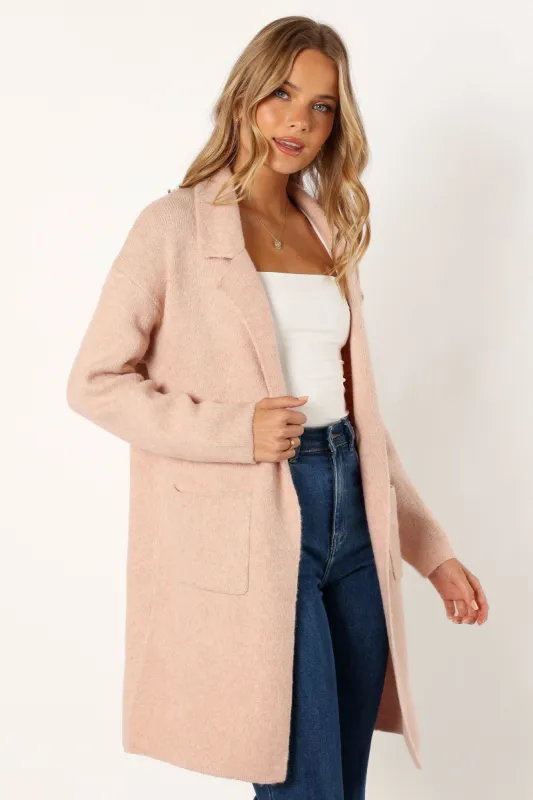 Skylar Open Front Coatigan - Blush sold by Petal & Pup