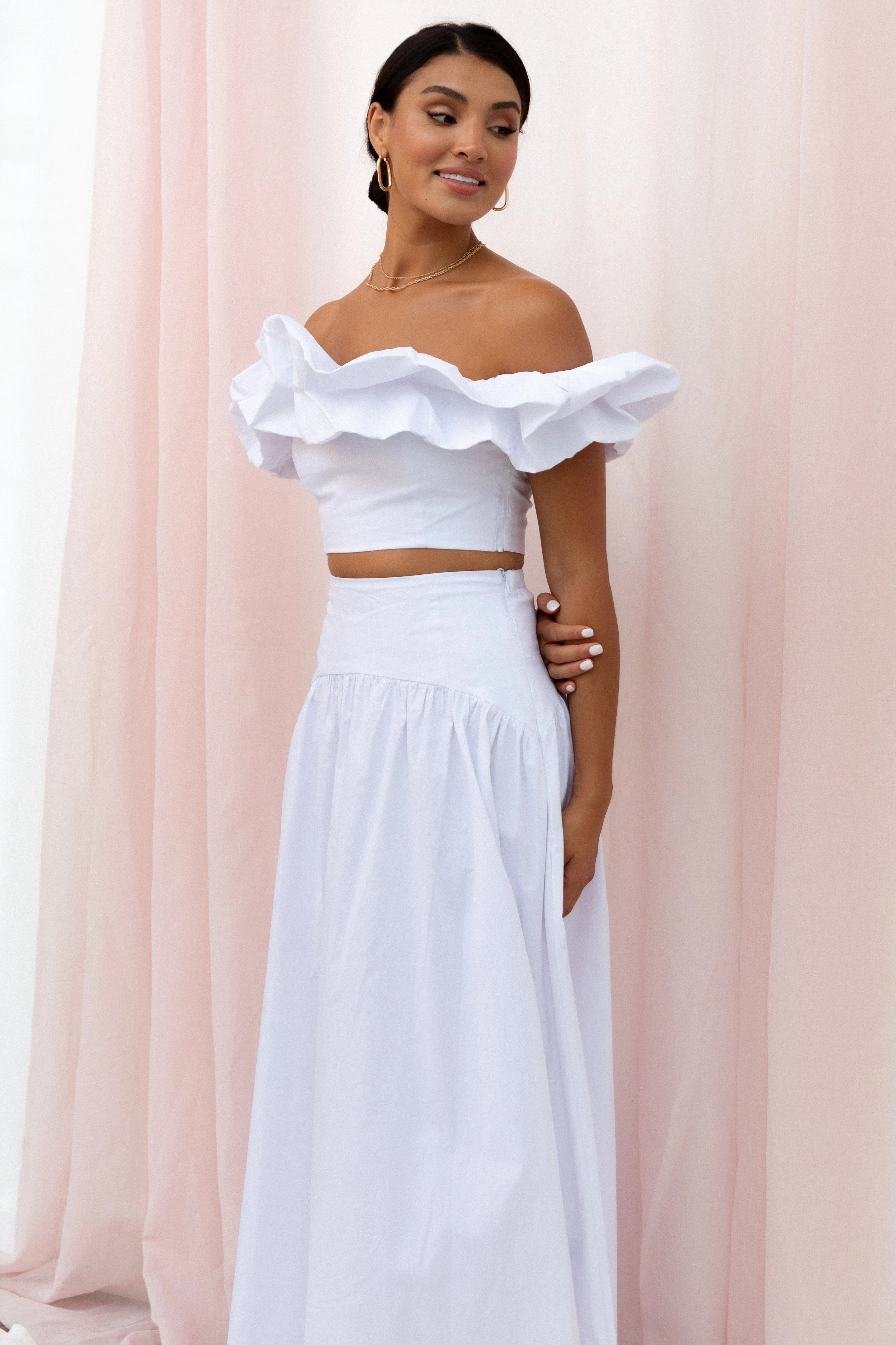 Savannah Maxi Skirt - White sold by Petal & Pup product image thumbnail 2