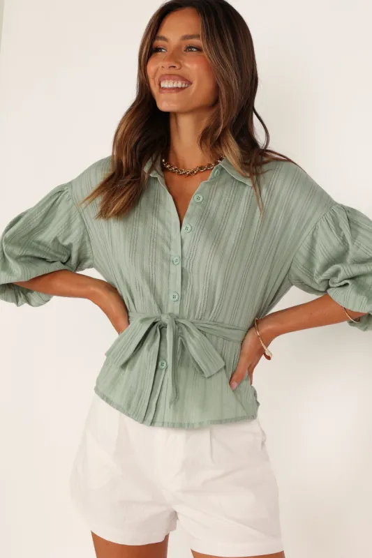 Sofia Top - Sage Green sold by Petal & Pup