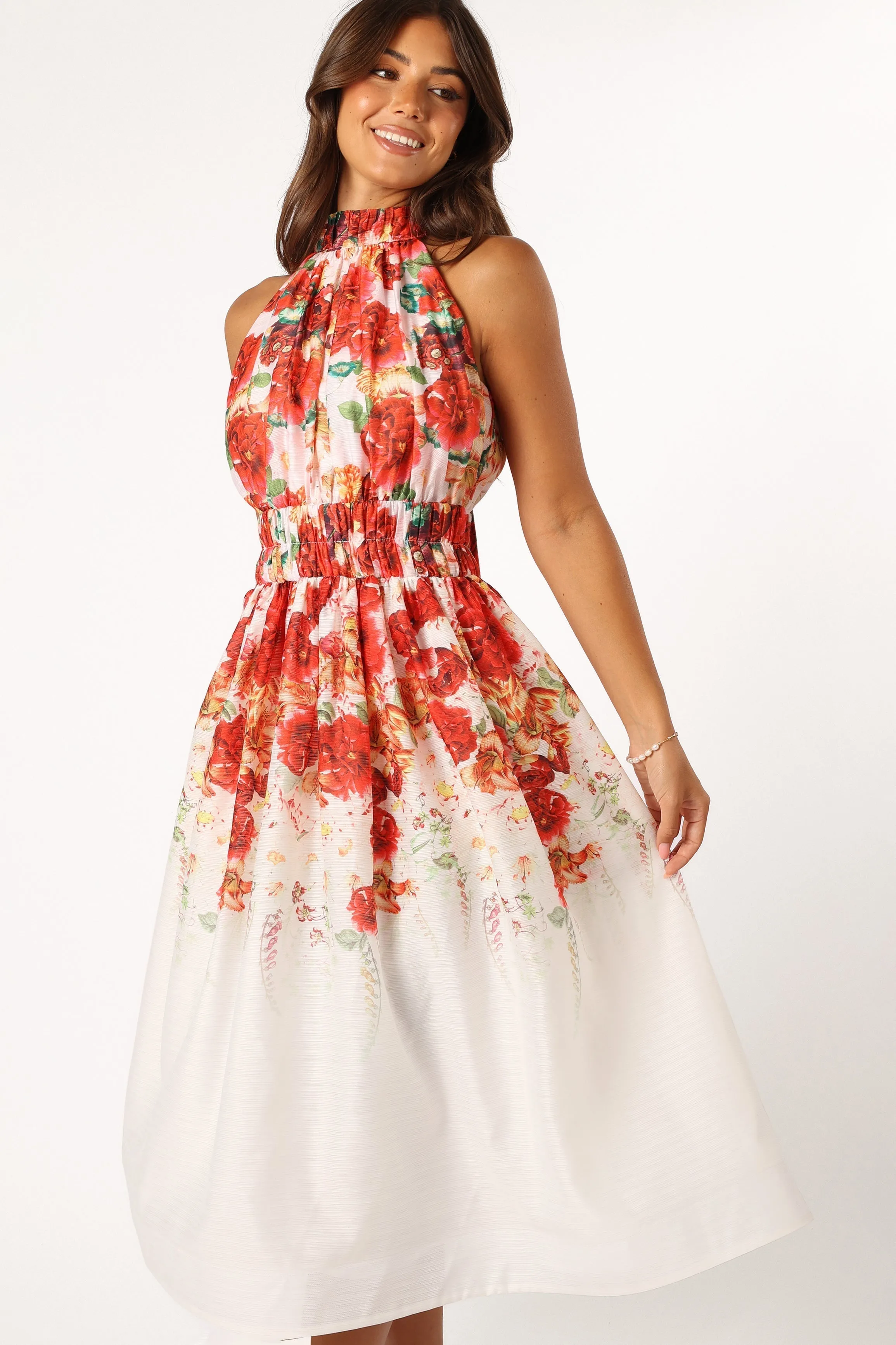 Pipps Halterneck Midi Dress - Multi sold by Petal & Pup