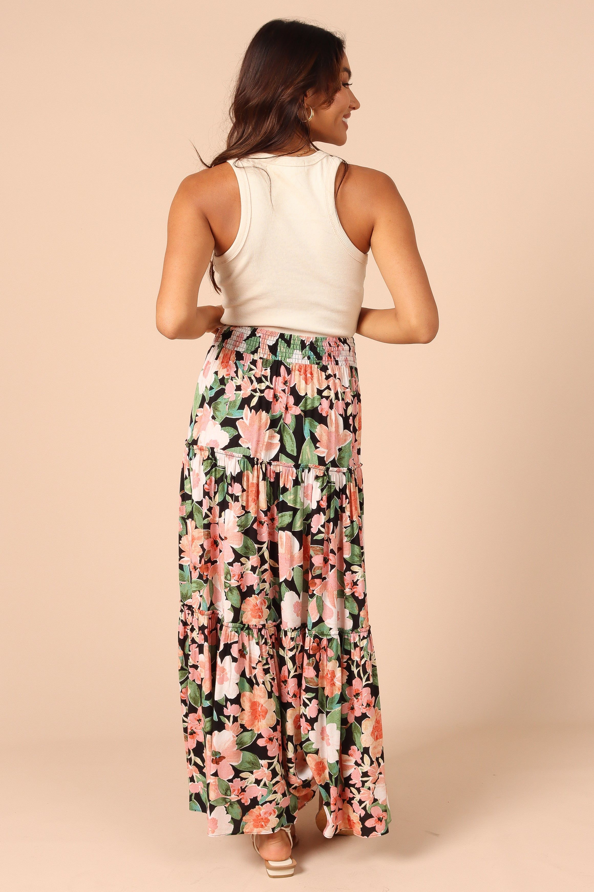 Rhiannan High Waisted Frill Skirt - Black sold by Petal & Pup product image thumbnail 2