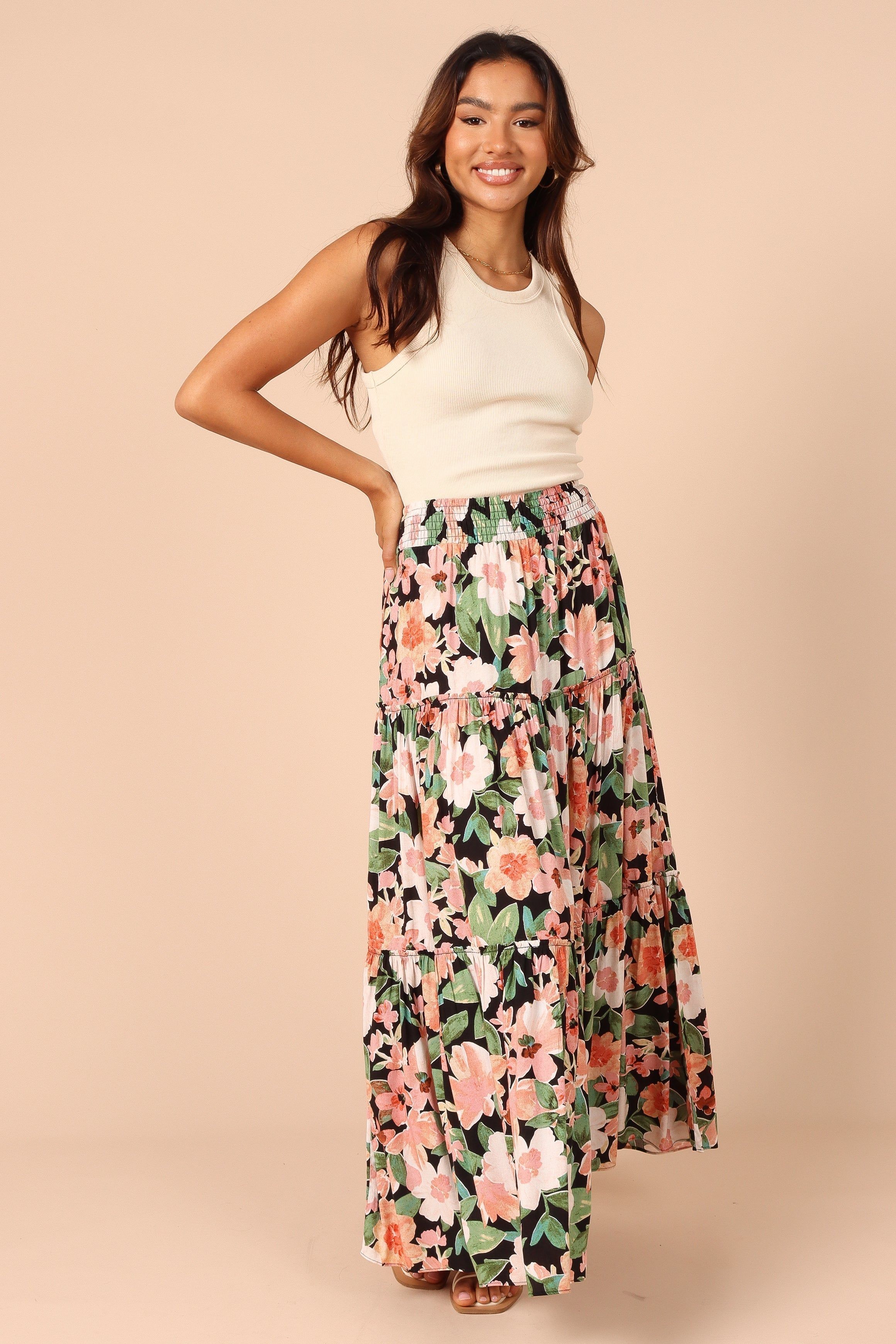 Rhiannan High Waisted Frill Skirt - Black sold by Petal & Pup product image thumbnail 7