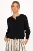Wilde Bow Front Cardigan - Black sold by Petal & Pup