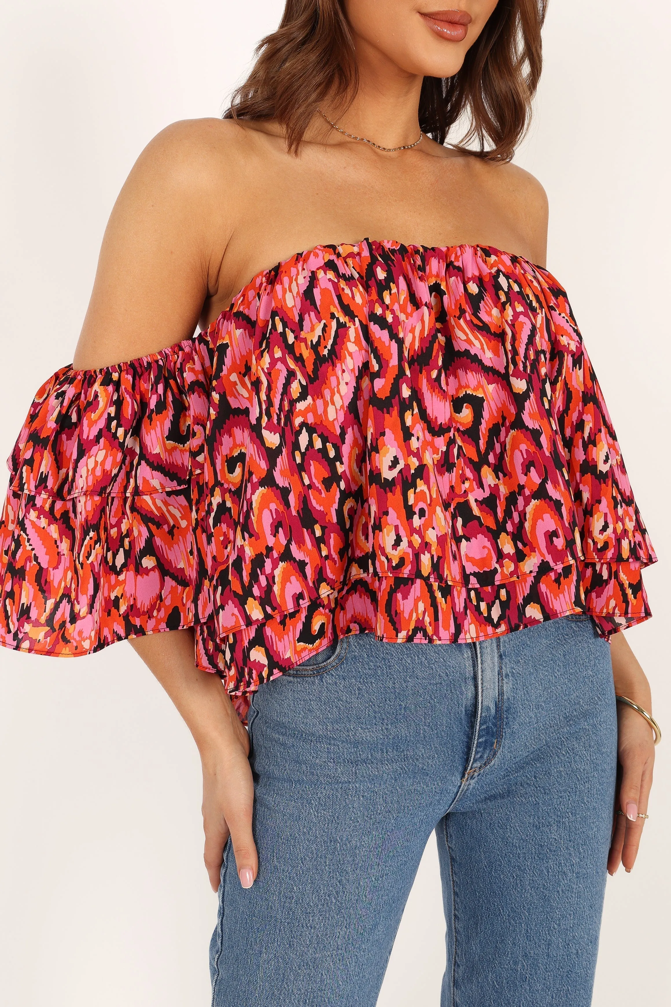 Sofia Off Shoulder Top - Multi sold by Petal & Pup product image thumbnail 5