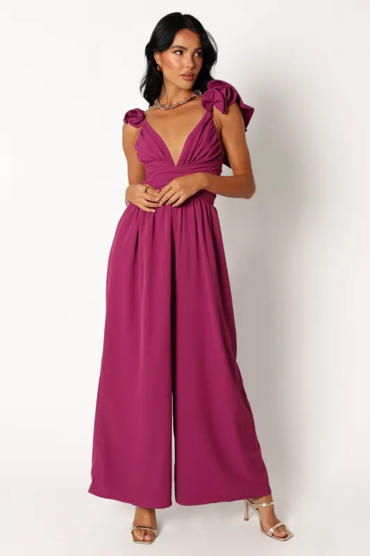 Natasha Jumpsuit - Plum sold by Petal & Pup