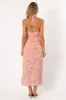 Abigail Wrap Midi Dress - Pink Swirl sold by Petal & Pup